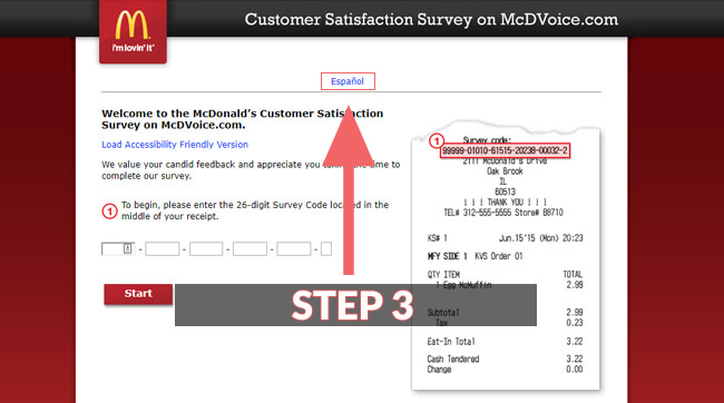 www.mcdvoice.com - Win A $100 - McDonalds Survey